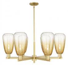 Innovations Lighting 716-6CR-SG-G480-6AM - Brookhaven Almond - 6 Light - 24 inch - Satin Gold - Chandelier