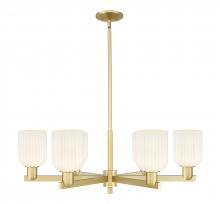 Innovations Lighting 716-6CR-SG-G559-5GWH - Bridal Veil - 6 Light - 24 inch - Satin Gold - Chandelier