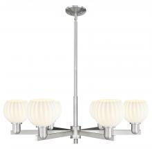 Innovations Lighting 716-6CR-SN-G1217-6WV - White Venetian - 6 Light - 36 inch - Satin Nickel - Stem hung - Chandelier