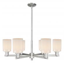 Innovations Lighting 716-6CR-SN-G341 - Hadley - 6 Light - 34 inch - Satin Nickel - Stem hung - Chandelier