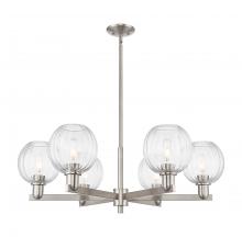 Innovations Lighting 716-6CR-SN-G458-7CL - Preston Globe - 6 Light - 24 inch - Satin Nickel - Chandelier