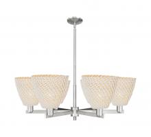 Innovations Lighting 716-6CR-SN-NBD-9-NAT - Bristol Natural - 6 Light - 39 inch - Satin Nickel - Stem hung - Chandelier