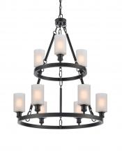 Innovations Lighting 8203-BK-G801 - Clymer - 9 Light - 30 inch - Matte Black - Chain Hung - Chandelier