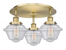 Innovations Lighting 916-3C-BB-G534 - Oxford - 3 Light - 19 inch - Brushed Brass - Semi-Flush Mount