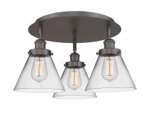 Innovations Lighting 916-3C-OB-G42 - Cone - 3 Light - 20 inch - Oil Rubbed Bronze - Semi-Flush Mount