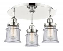 Innovations Lighting 916-3C-PN-G184S - Canton - 3 Light - 17 inch - Polished Nickel - Flush Mount