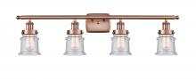 Innovations Lighting 916-4W-AC-G184S - Canton - 4 Light - 36 inch - Antique Copper - Bath Vanity Light