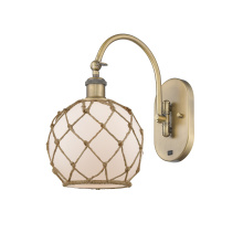 Innovations Lighting 918-1W-BB-G121-8RB - Farmhouse Rope - 1 Light - 8 inch - Brushed Brass - Adjustable - Sconce