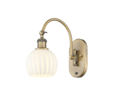 Innovations Lighting 918-1W-BB-G1217-6WV - White Venetian - 1 Light - 6 inch - Brushed Brass - Sconce
