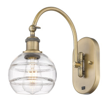 Innovations Lighting 918-1W-BB-G556-6CL - Rochester - 1 Light - 6 inch - Brushed Brass - Adjustable - Sconce