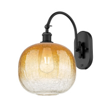 Innovations Lighting 918-1W-BK-G481-10AM - Brookhaven Sphere - 1 Light - 11 inch - Matte Black - Sconce