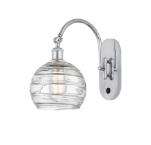 Innovations Lighting 918-1W-PC-G1213-8CL - Athens Deco Swirl - 1 Light - 8 inch - Polished Chrome - Sconce