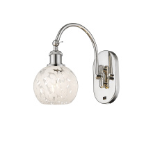 Innovations Lighting 918-1W-PN-G1216-6WM - White Mouchette - 1 Light - 6 inch - Polished Nickel - Sconce