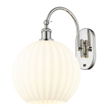 Innovations Lighting 918-1W-PN-G1217-12WV - White Venetian - 1 Light - 12 inch - Polished Nickel - Sconce