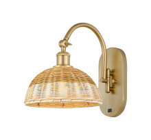 Innovations Lighting 918-1W-SG-NBD2-9-NAT - Bristol Natural II - 1 Light - 9 inch - Satin Gold - Sconce