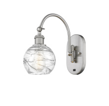 Innovations Lighting 918-1W-SN-G1213-6CL - Athens Deco Swirl - 1 Light - 6 inch - Brushed Satin Nickel - Sconce