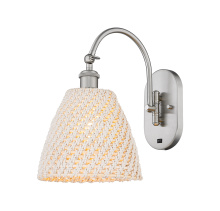 Innovations Lighting 918-1W-SN-NBD-9-NAT - Bristol Natural - 1 Light - 9 inch - Brushed Satin Nickel - Sconce