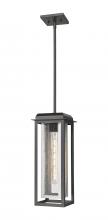 Innovations Lighting 9951-1H-BK-19-CG-SV-SDY - Mansfield - 1 Light - 8 inch - Black - Coastal Outdoor Pendant
