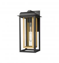 Innovations Lighting 9951-1W-BK-16-CG-BR-CL - Mansfield - 1 Light - 8 inch - Black - Coastal Outdoor Sconce