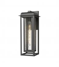 Innovations Lighting 9951-1W-BK-20-CG-BK-SDY - Mansfield - 1 Light - 8 inch - Matte Black - Coastal Outdoor Sconce