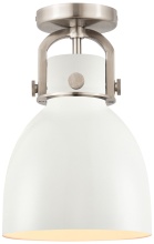 Innovations Lighting 712-1F-SN-M712-8W - Newton Bell Flush Mount