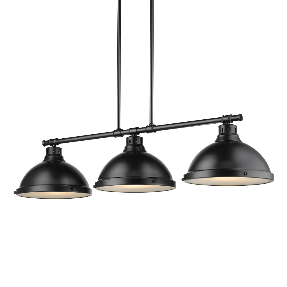 Yep by Golden Lighting Duncan 3-light Island Light in Matte Black