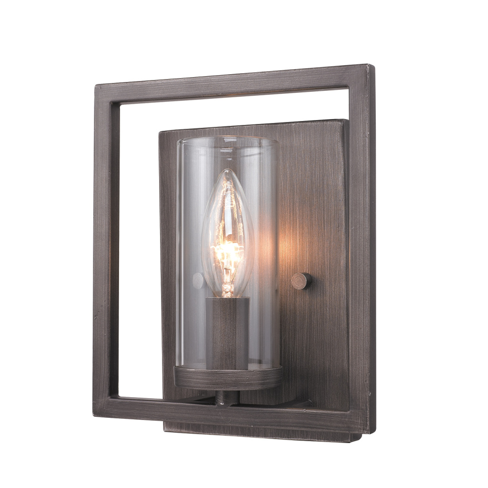 Golden Lighting Marco 1-light Wall Sconce in Gunmetal Bronze