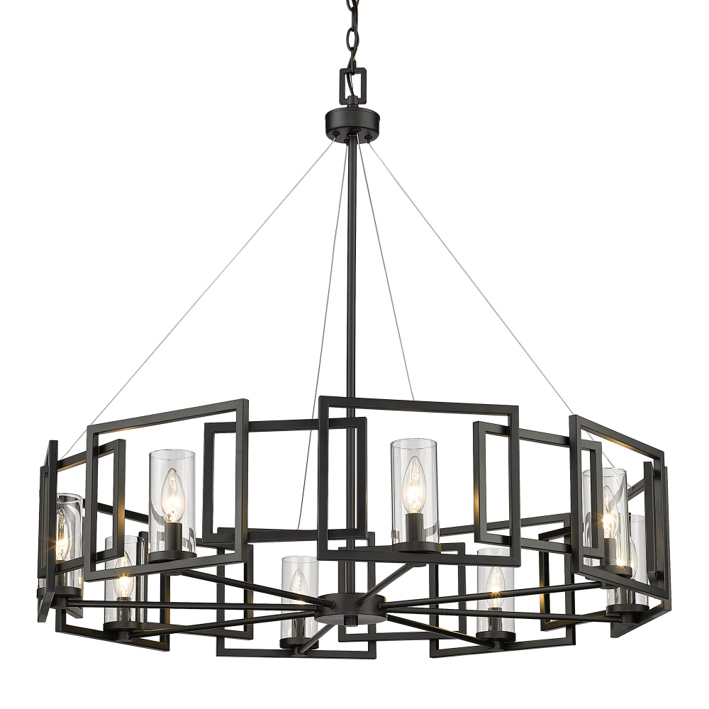 Golden Lighting Marco 8-light Chandelier in Matte Black