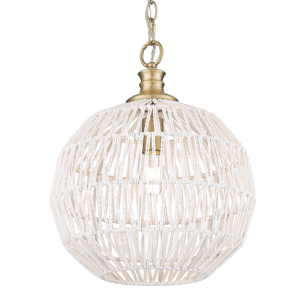 Golden Lighting Florence 1-light Pendant in Brushed Champagne Brass
