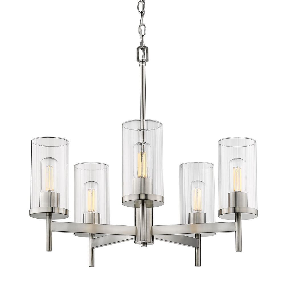 Golden Lighting Winslett 5-light Chandelier in Pewter
