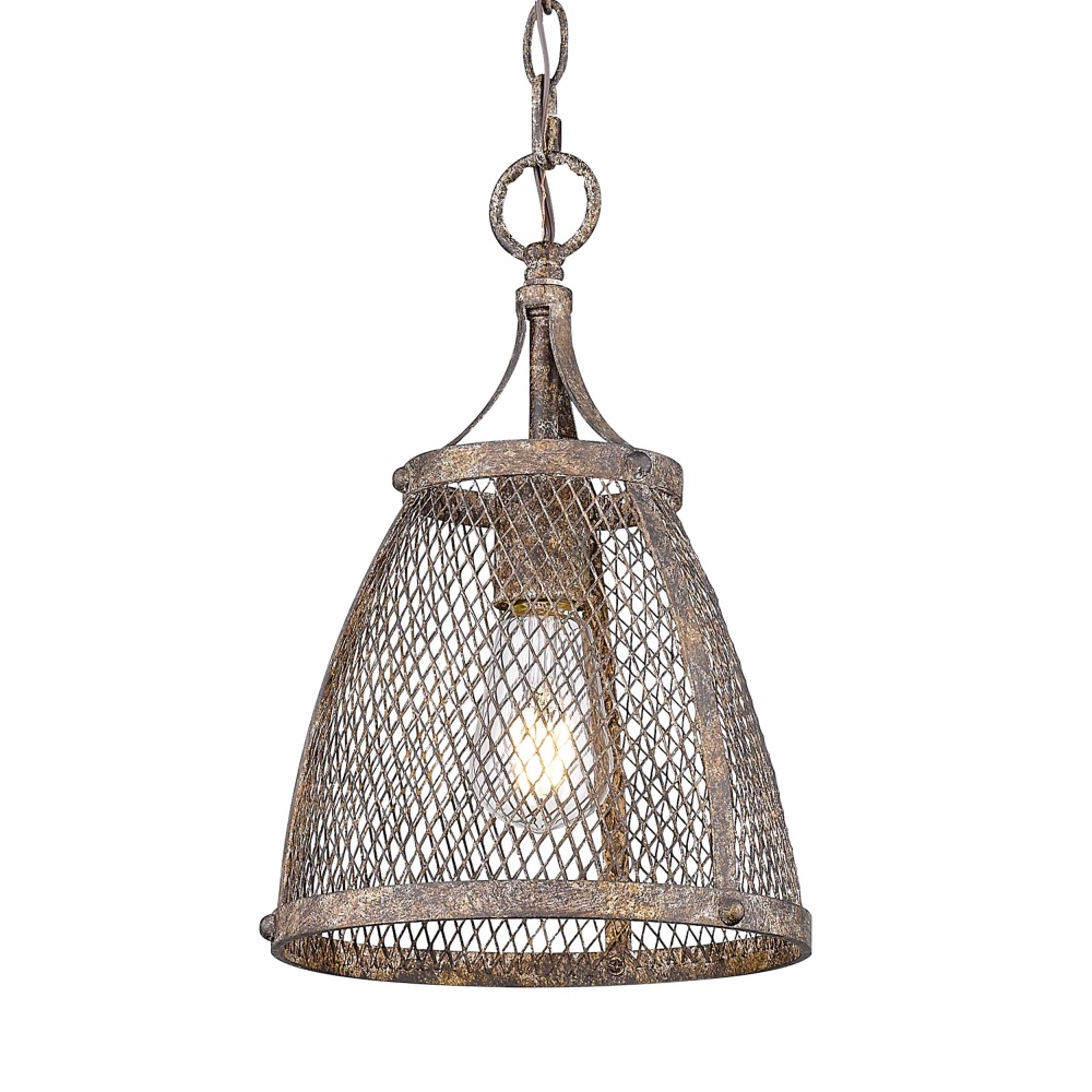 Wry Lighting Calgary 1-light Pendant in Pebbled Rust