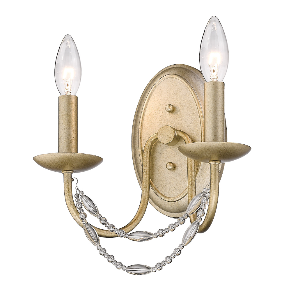 Golden Lighting Mirabella 2-light Wall Sconce in Golden Aura