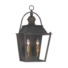Golden 0888-WSC ABI - Golden Lighting Christoff 2-light Wall Sconce in Antique Black Iron