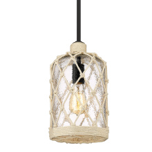 Golden 1090-M1L BLK-HCG - Wry Lighting Nassau 1-light Pendant in Matte Black