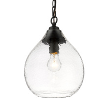Golden 1094-S BLK-HCG - Golden Lighting Ariella 1-light Pendant in Matte Black