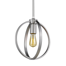 Golden 3167-M1L PW - Golden Lighting Colson 1-light Pendant in Pewter