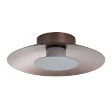Golden 6400-FM12 COS-GRA - Yep by Golden Lighting Luma Integrated LED Flush Mount in Coffee Silver and Graphite accent
