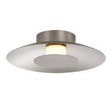 Golden 6400-FM12 SAN-COS - Yep by Golden Lighting Luma Integrated LED Flush Mount in Sand Nickel and Coffee Silver accent
