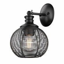 Golden 6802-1W BLK - Golden Lighting Calypso 1-light Wall Sconce in Matte Black