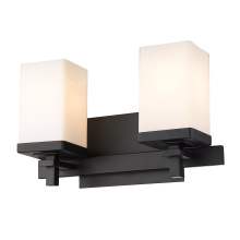 Golden DDDD-BA2 BLK-OP - Wry Lighting Maddox 2-light Vanity in Matte Black