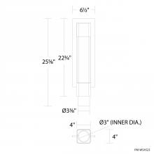 Modern Forms US Online PM-W54523-BZ - Mist Outdoor Post Light