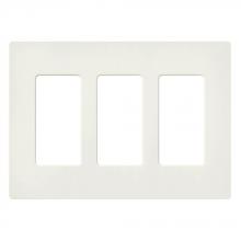 Lutron Electronics SC-3-BI - SATIN COLOR 3-GANG WALLPLATE BISCUIT