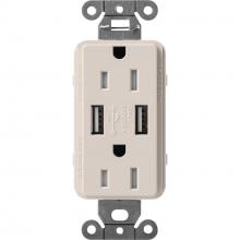 Lutron Electronics SCR-15-UBTR-TP - SC 15A USB TAMPER RESIST TAUPE