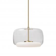 Kuzco Lighting Inc PD70615-CL/BG - Enkel 15-in Clear/Brushed Gold LED Pendant