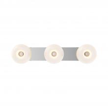 Kuzco Lighting Inc VL57532-CH/OP - Samar 32-in Chrome/Opal Glass 3 Lights Vanity