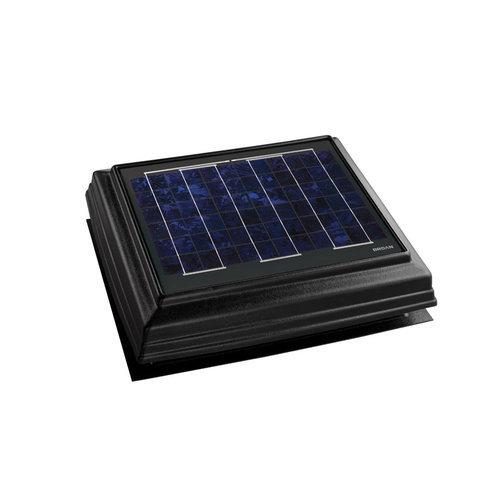 Black, Roof Surface Mounted Solar Powered Attic Ventilator