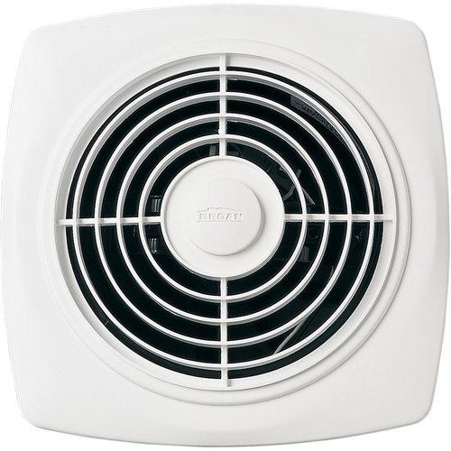 8 in., Through Wall Ventilation  Fan, White Square Plastic Grille, 180 CFM.