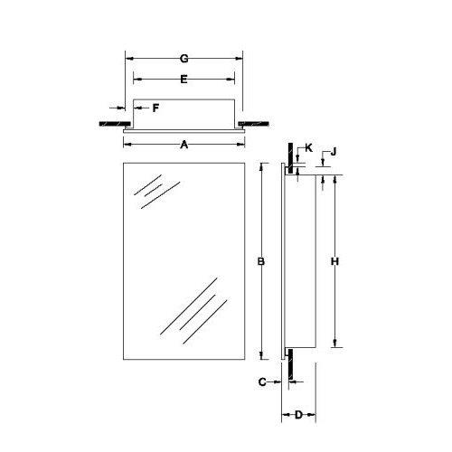 Metro Collection, 30 in. Classic, Flat Mirror.