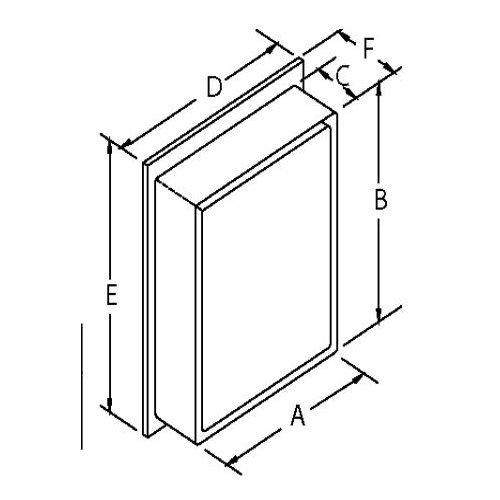 Basic, Surface Mount, 16-1/4 in. W x 22-1/4 in.H,  Medicine Cabinet.