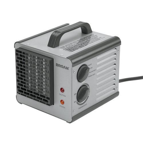 Big Heat, Portable Heater, Efficient Two-Level Heater, 1500 or 1200 watts. Built-in adjustable therm